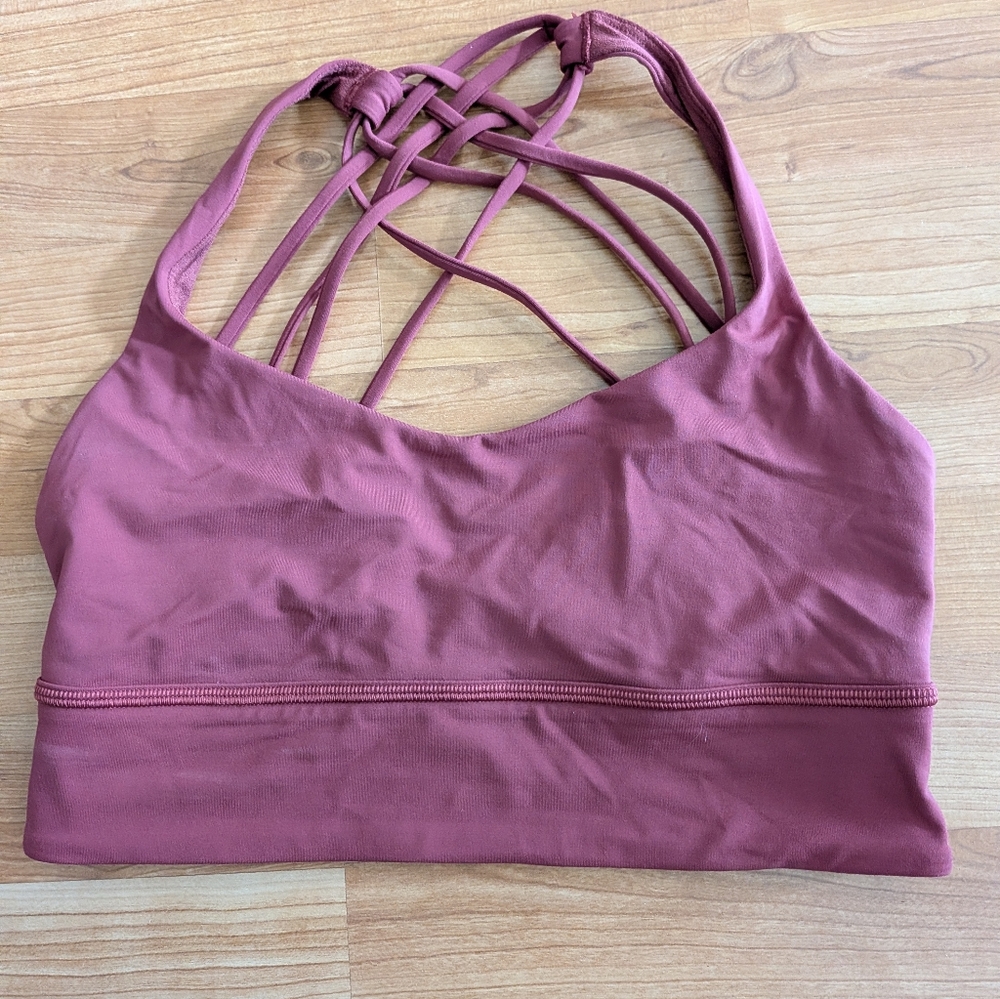 Lululemon Free To Be Wild Longline Bra Chianti Size 8